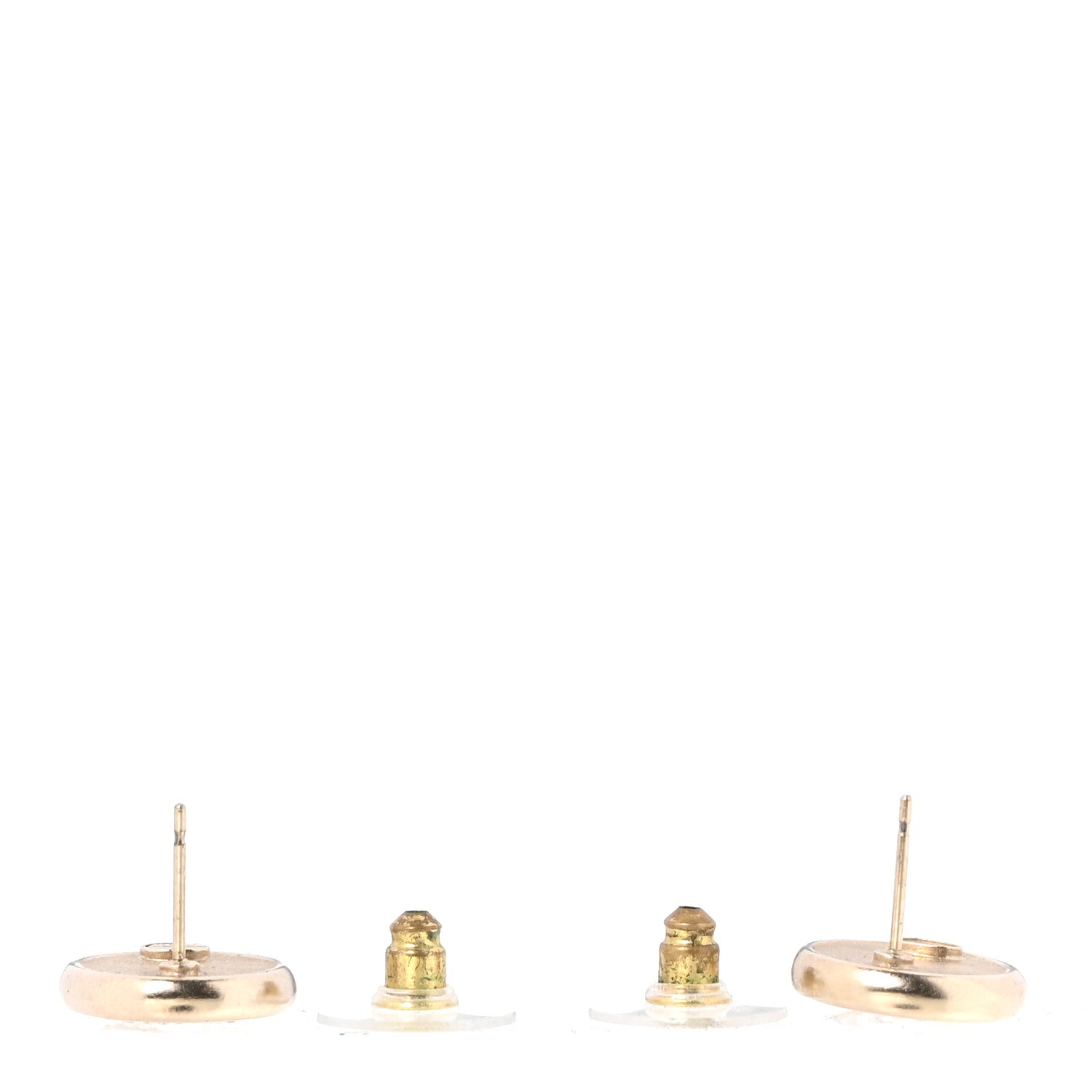 Chanel Crystal CC No 5 Round Earrings Gold 4 of 5