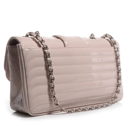 Chanel Patent Horizontal Quilted Jumbo Flap Light Pink 3 of 9