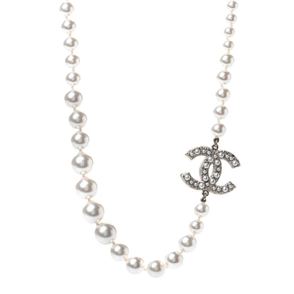 Chanel Pearl CC 100th Anniversary Necklace Light Gold 1 of 4