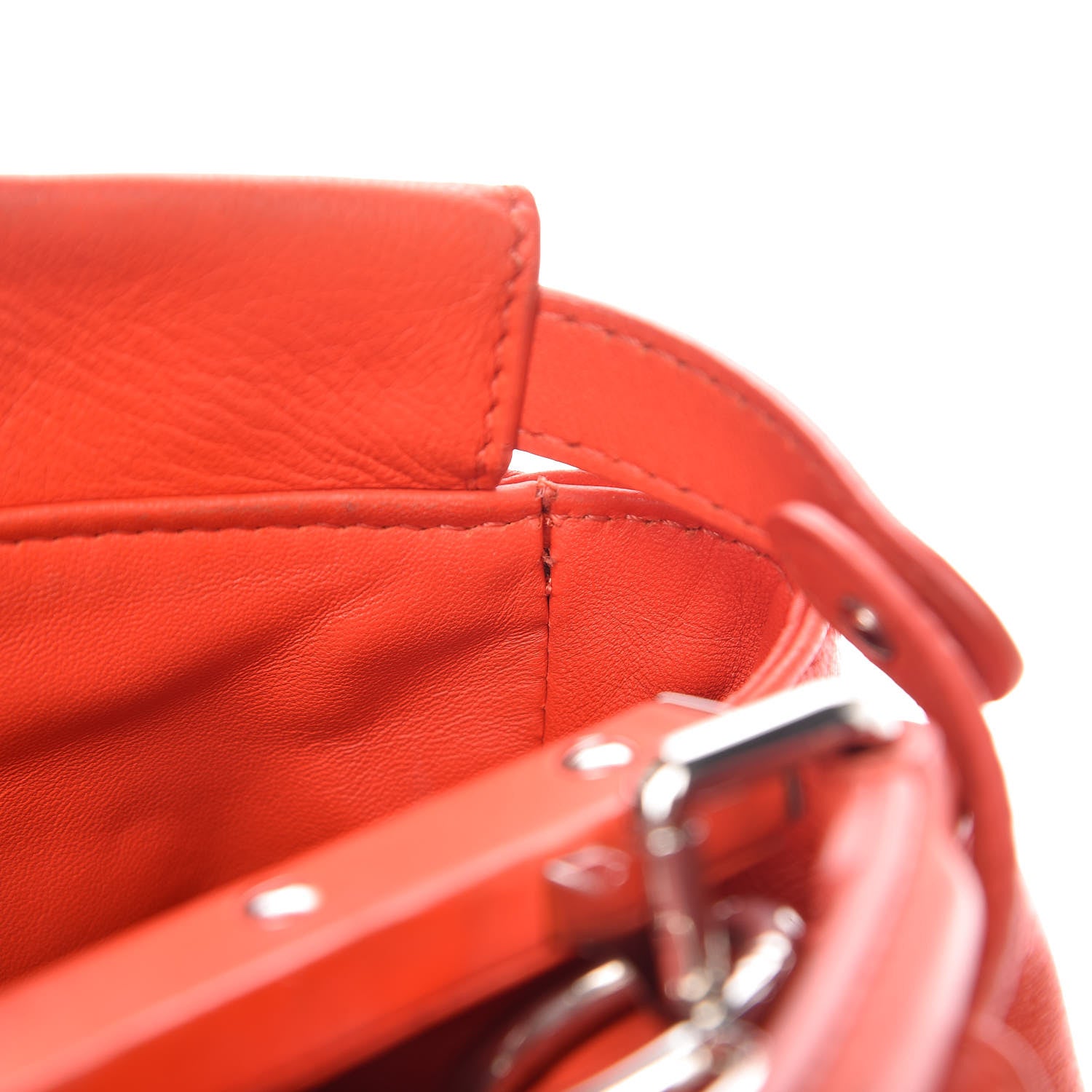 Fendi Nappa Mini Peekaboo Iconic Satchel Papavero 21 of 21