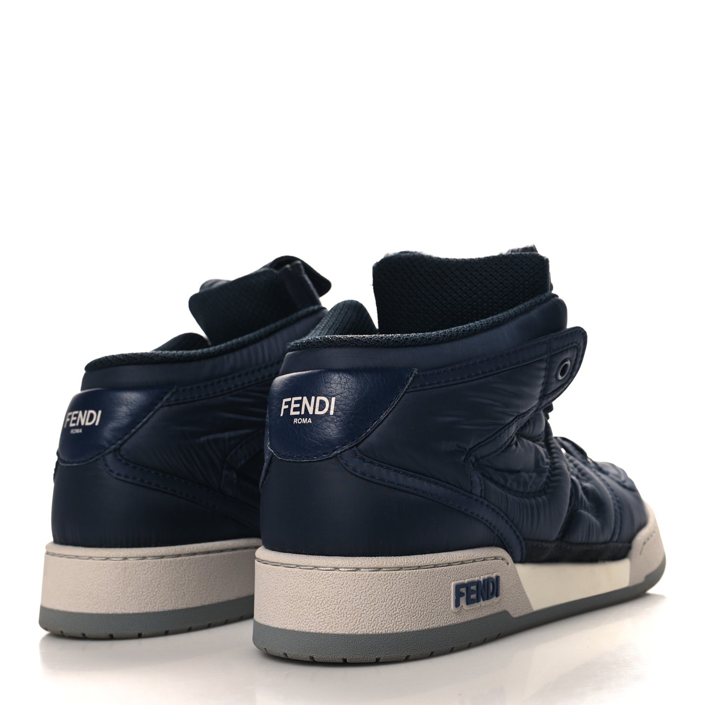 Nylon Mens Baguette Match High Top Sneakers 6 Blue Grey