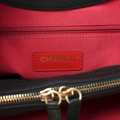 Chanel Caviar Quilted Large A Real Catch Shopping Bag Black 6 of 10