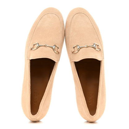 Gucci Suede Horsebit Womens Jordaan Loafers 39 Pink Sand 2 of 10
