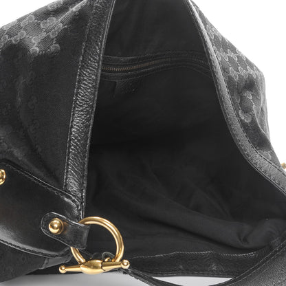 Gucci Monogram Large Jockey Hobo Black 5 of 7