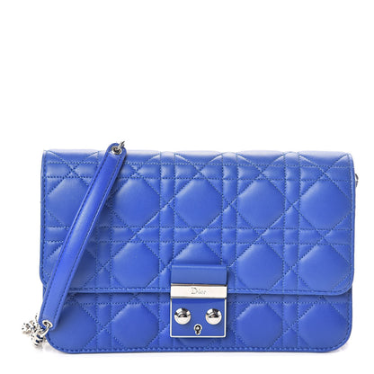 Christian Dior Lambskin Cannage Miss Dior Promenade Pouch Blue 1 of 8