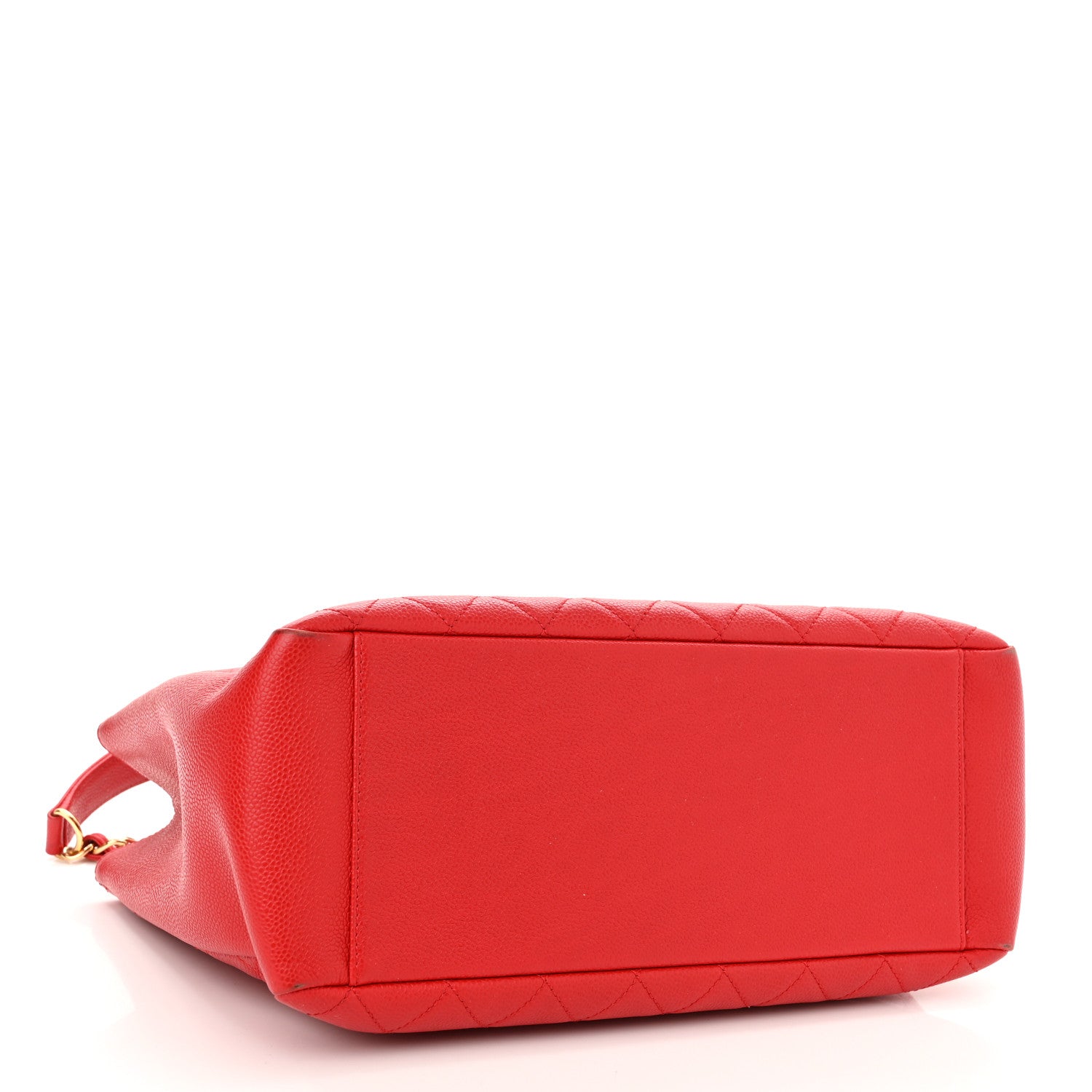 Chanel Caviar Quilted Grand Shopping Tote GST Red 3 of 15