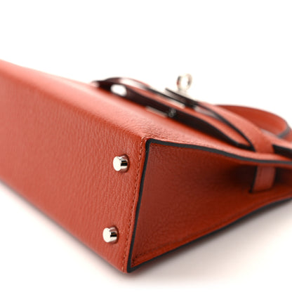 Hermes Chevre Mysore Mini Kelly Sellier 20 Cuivre Rose Mexico 10 of 14