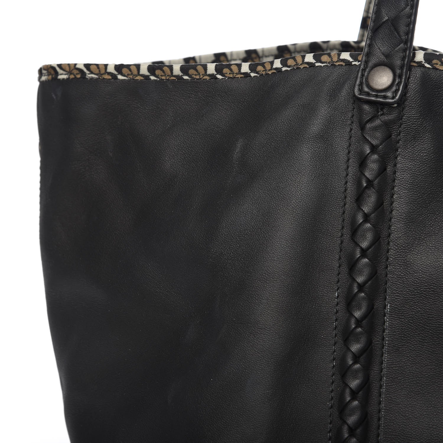 Bottega Veneta Nappa Nylon Medium Reversible Butterfly Shoulder Bag Black Cement 10 of 18