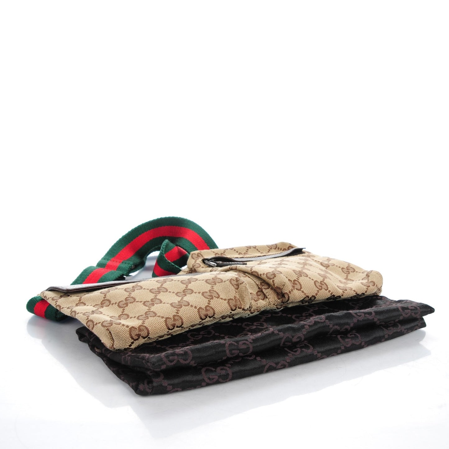Monogram Web Belt Bag Dark Brown
