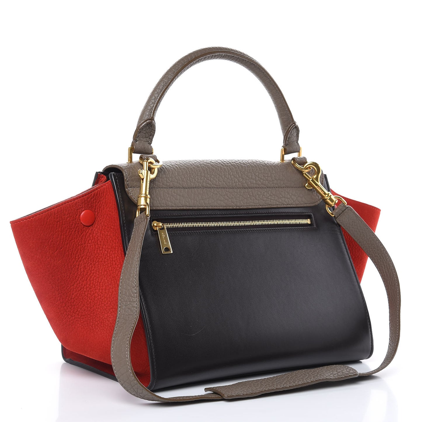 Bullhide Calfskin Nubuck Small Tri-Color Trapeze