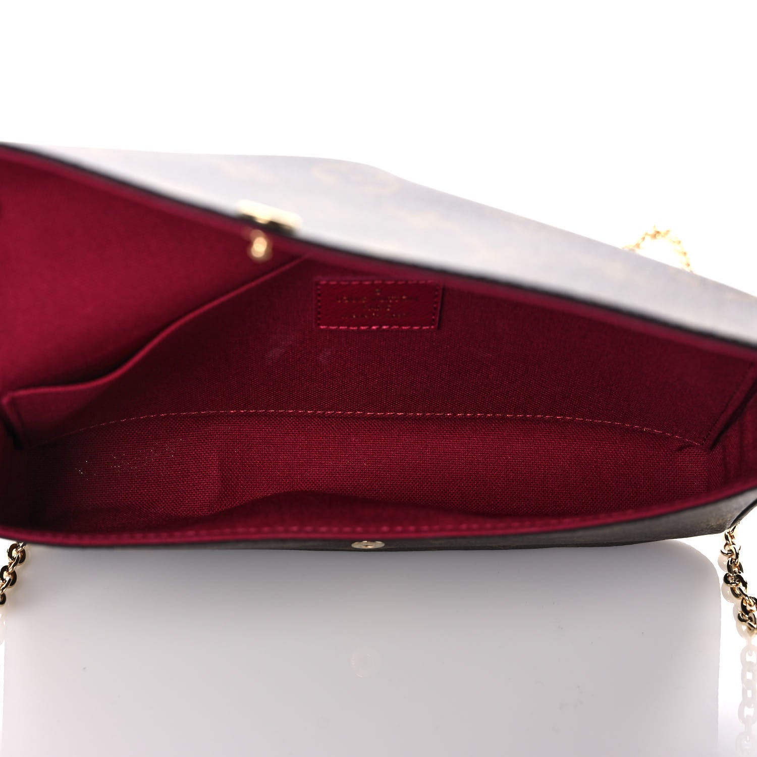 Louis Vuitton Monogram Pochette Felicie Chain Wallet Fuchsia 6 of 11