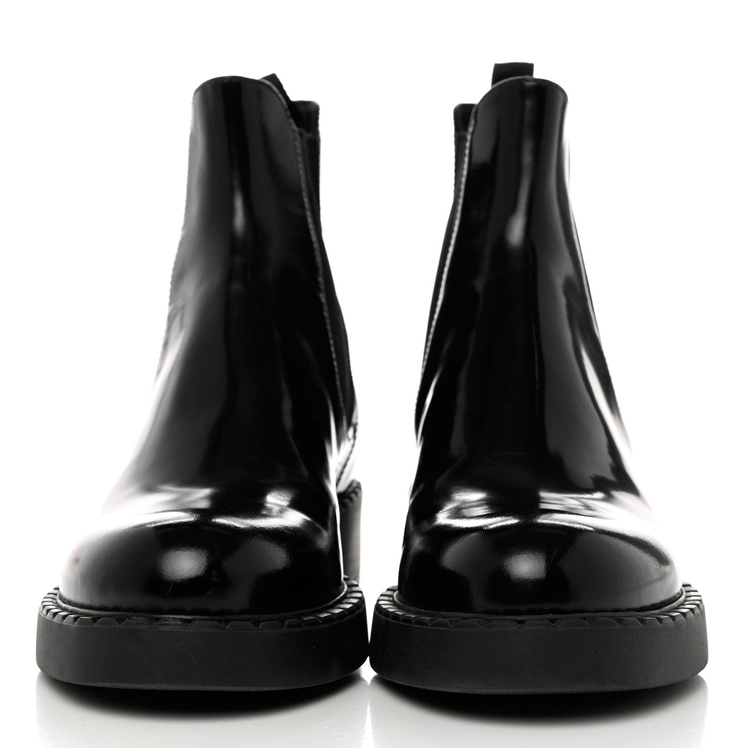 Prada Spazzolato Chelsea 50mm Ankle Boots 37.5 Black 2 of 9