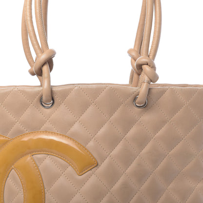 Chanel Calfskin Quilted Medium Cambon Tote Beige 12 of 16