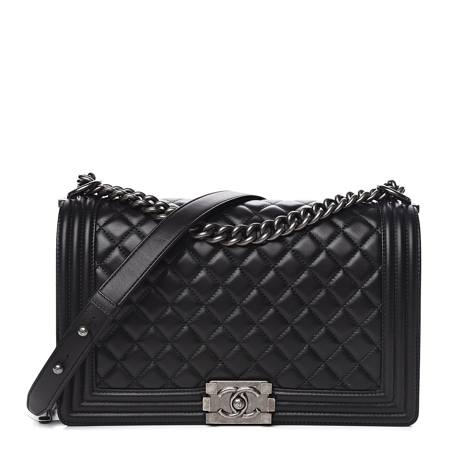 Chanel Lambskin Quilted New Medium Boy Flap Black 1 of 11
