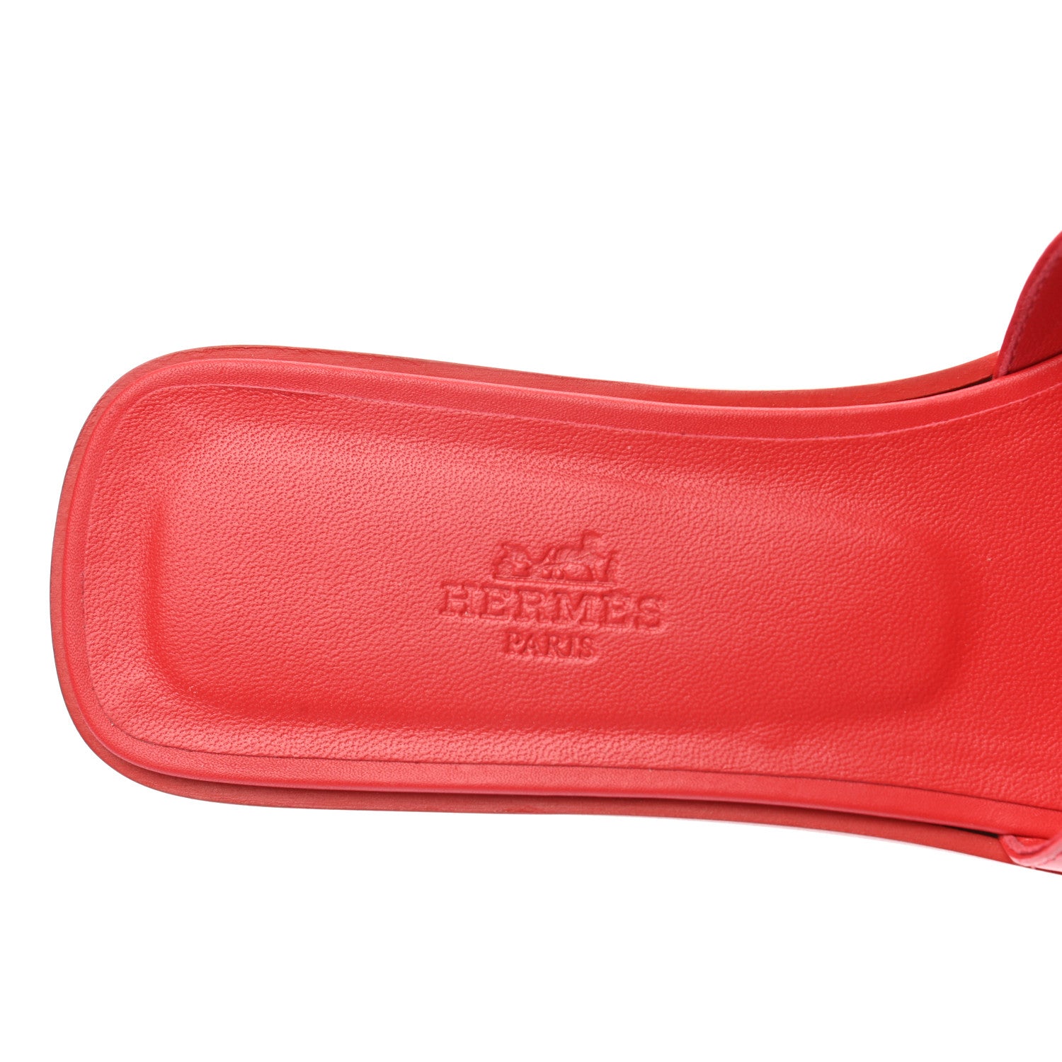 Hermes Calfskin Oran Sandals 39.5 Rouge Bali 19 of 30