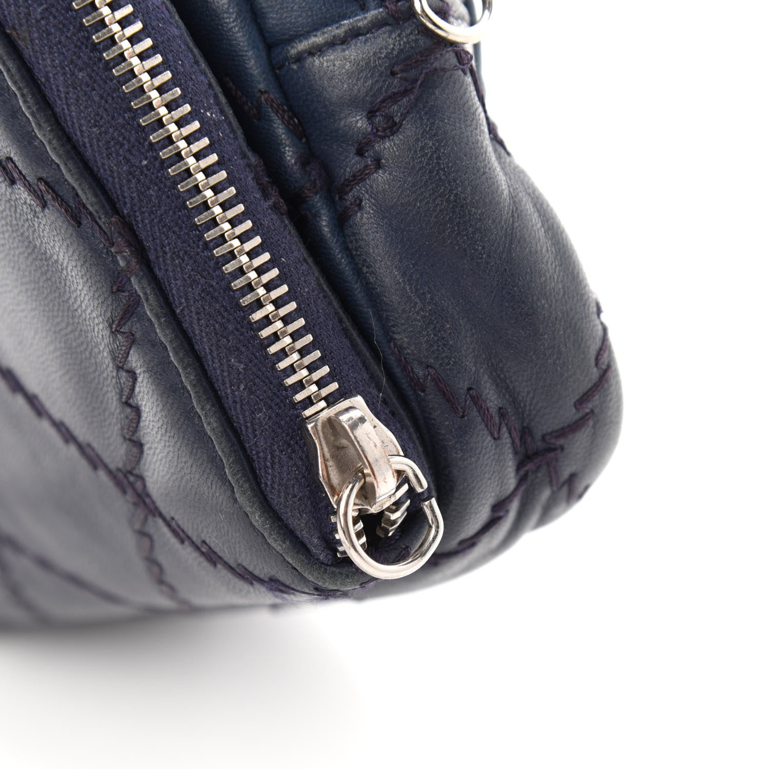 Chanel Lambskin Stitched New Mini Flap Navy 12 of 18