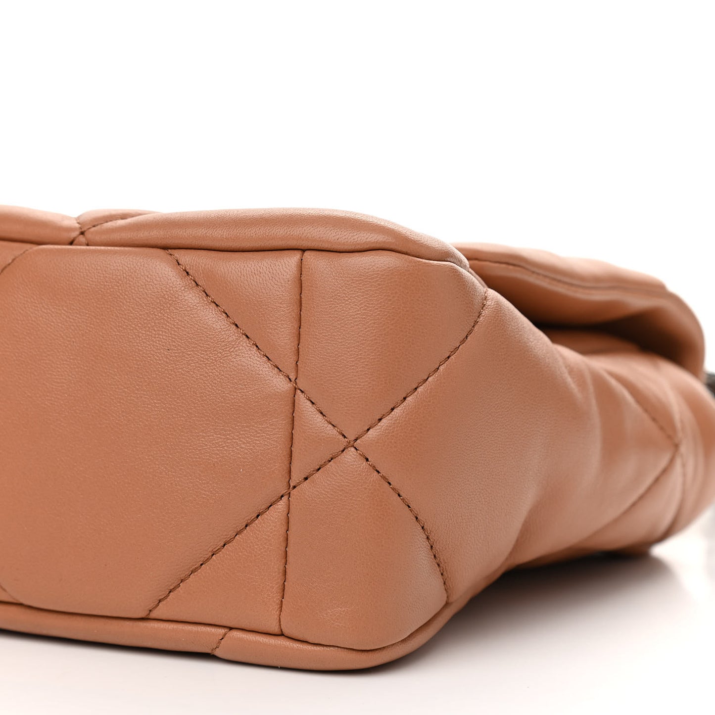 Lambskin Quilted Medium Chanel 19 Flap Brown