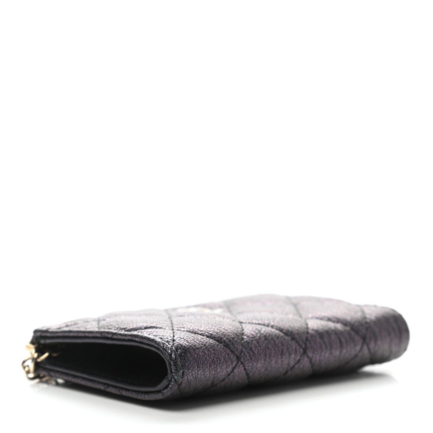 Chanel Iridescent Caviar Quilted Zipped Key Holder Case Black 4 of 8
