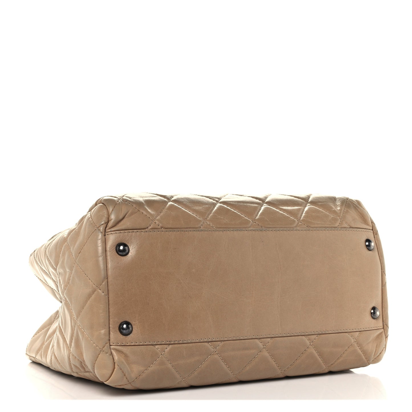 Calfskin Quilted Small Coco Soft Tote Beige