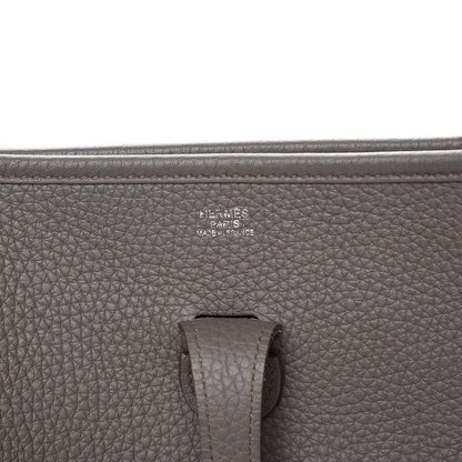 Hermes Taurillon Clemence Evelyne III PM Etain 9 of 11