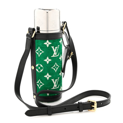 Louis Vuitton Jacquard Velvet Monogram Flask Holder Vert 4 of 9