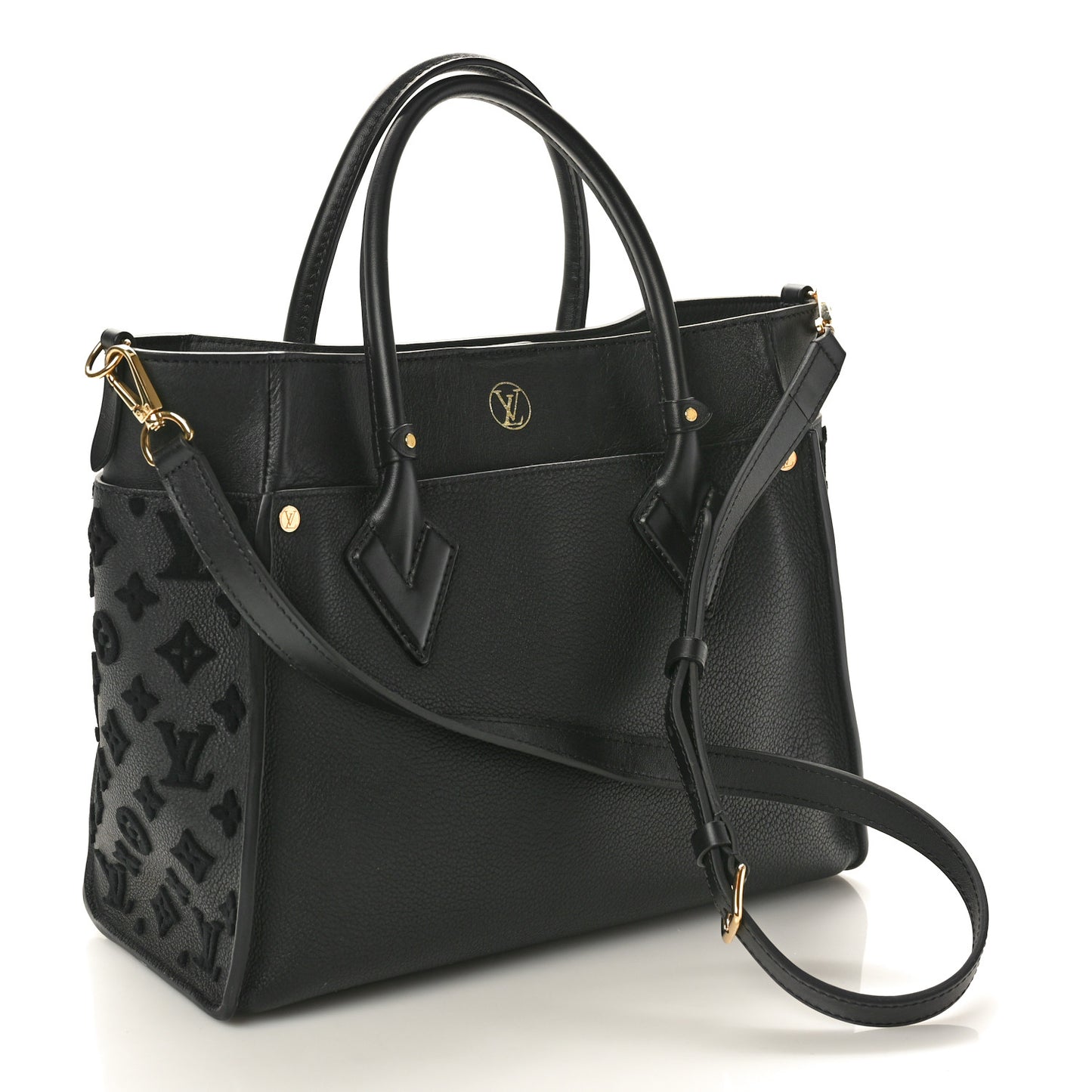 Calfskin Monogram Tufting On My Side Black