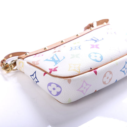 Louis Vuitton Monogram Multicolor Pochette Accessories White 10 of 11