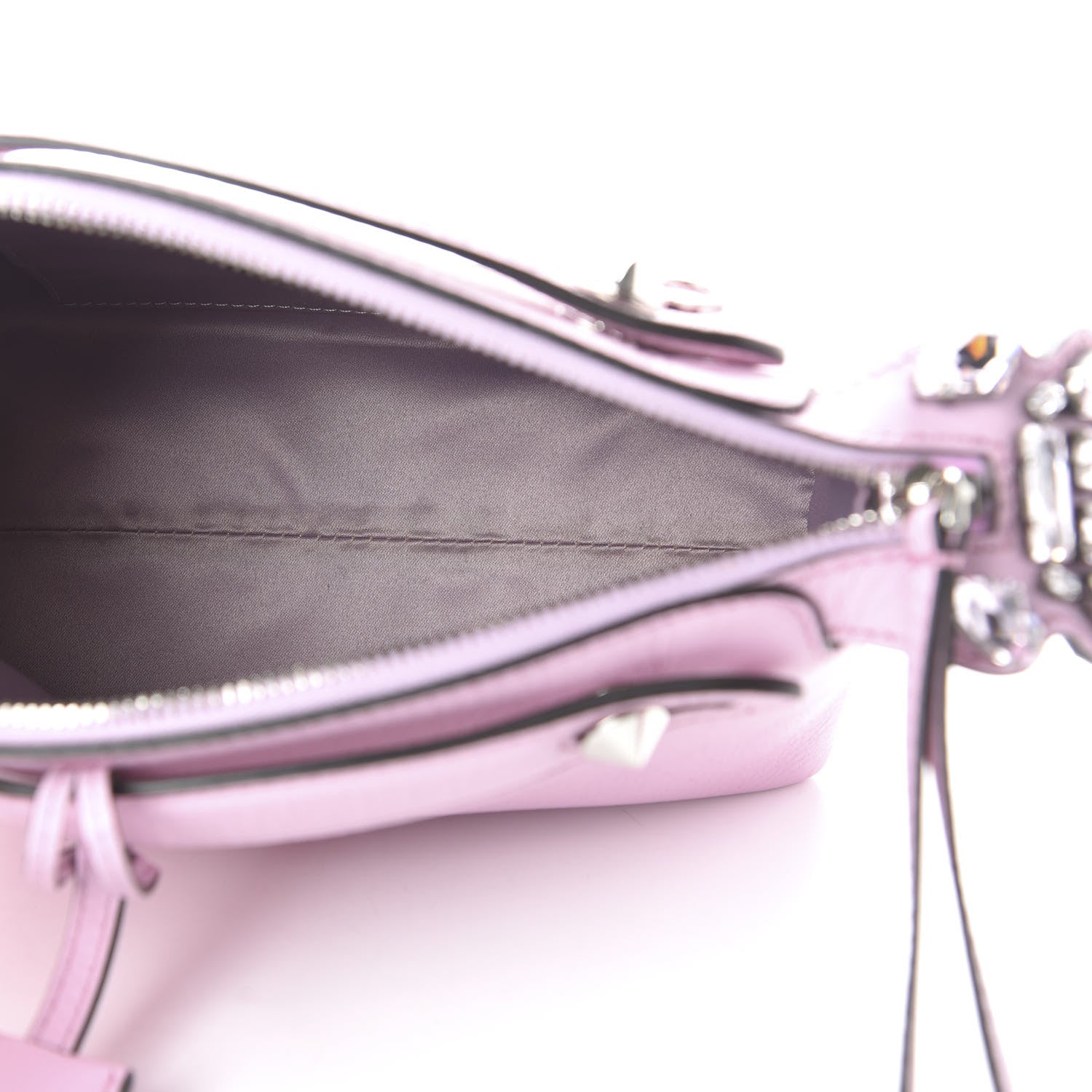 Fendi Vitello Dolce Crystal Croc Tail Mini By The Way Boston Bag Lavanda 5 of 11