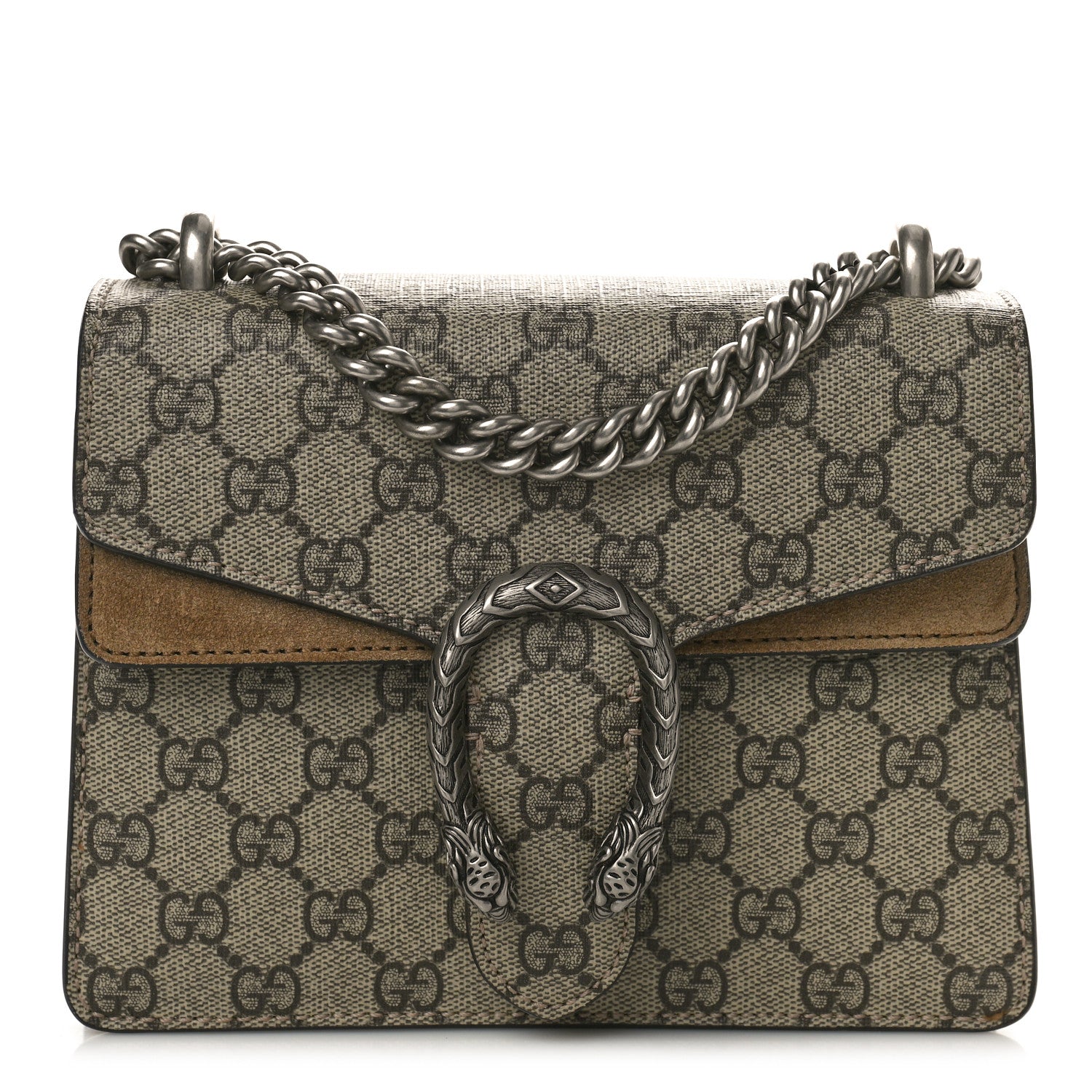 Gucci GG Supreme Monogram Mini Dionysus Shoulder Bag Taupe 1 of 10