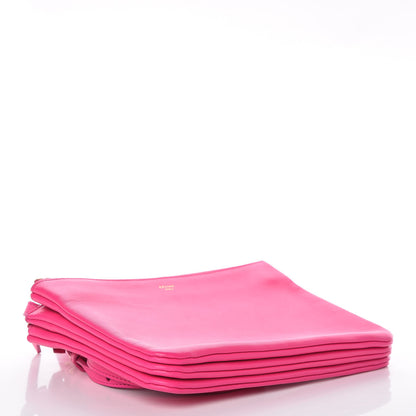 Celine Lambskin Small Trio Crossbody Bag Fluo Fuchsia 4 of 10