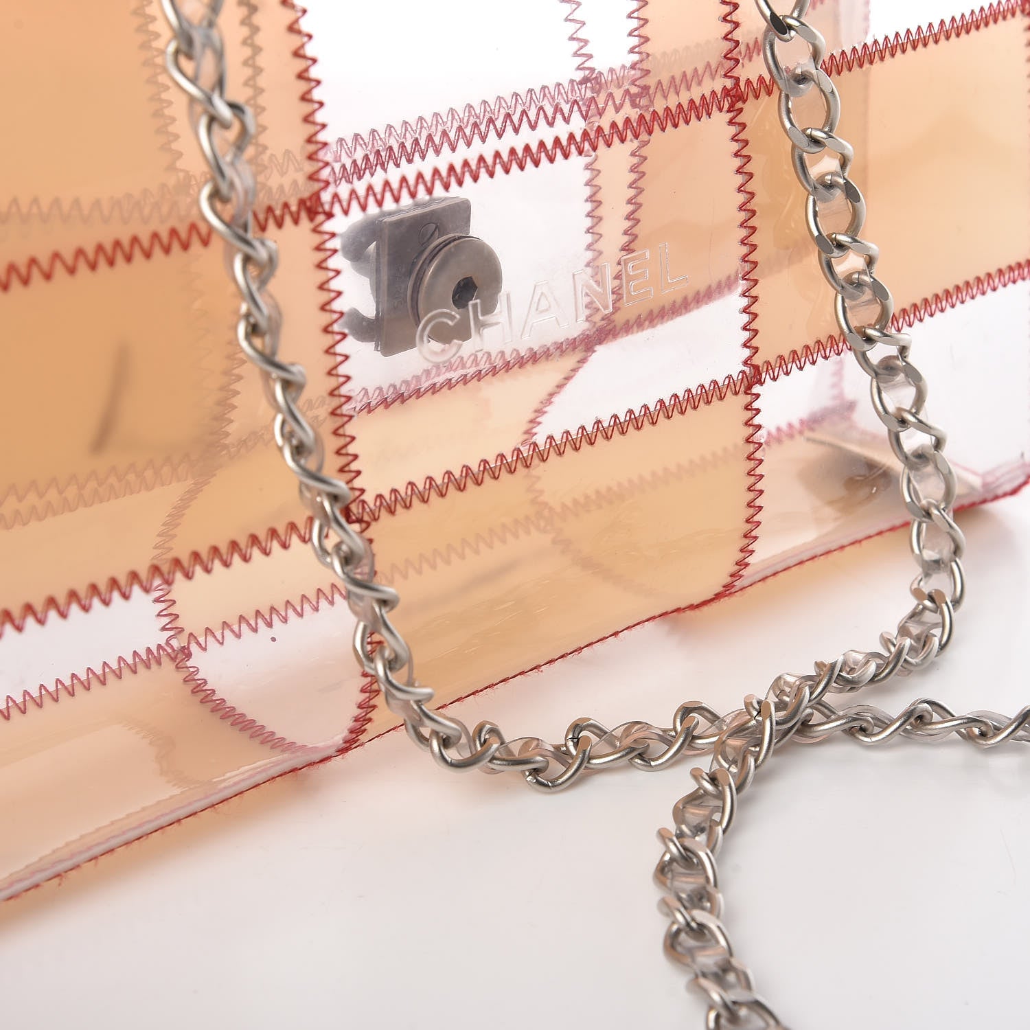 Chanel PVC Stitched Flap Beige Pink 14 of 18