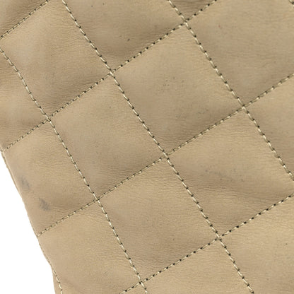 Saint Laurent Nubuck Suede Quilted Maxi Icare Shopping Tote Safari Beige 12 of 13