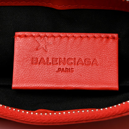 Balenciaga Matte Goatskin Rubber Covered Classic Hardware Small Pouch Rouge Coquelicot 6 of 9