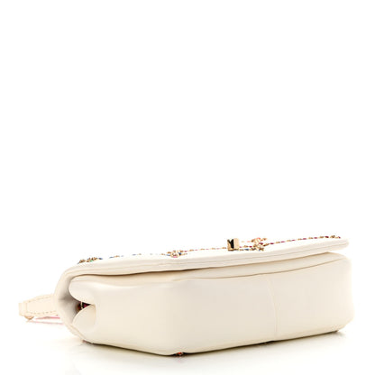 Chanel Lambskin Small Entwined Chain Flap White Multicolor 4 of 12