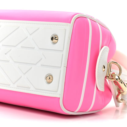 Christian Dior Calfskin Small Dior Vibe Zip Bowling Bag Pink Multicolor 8 of 12