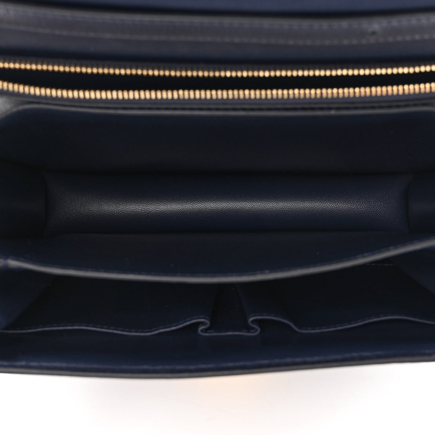 Liege Calfskin Medium Classic Box Flap Bag Dark Blue