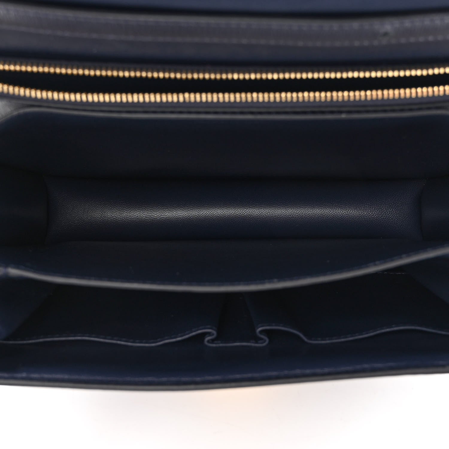 Celine Liege Calfskin Medium Classic Box Flap Bag Dark Blue 6 of 13