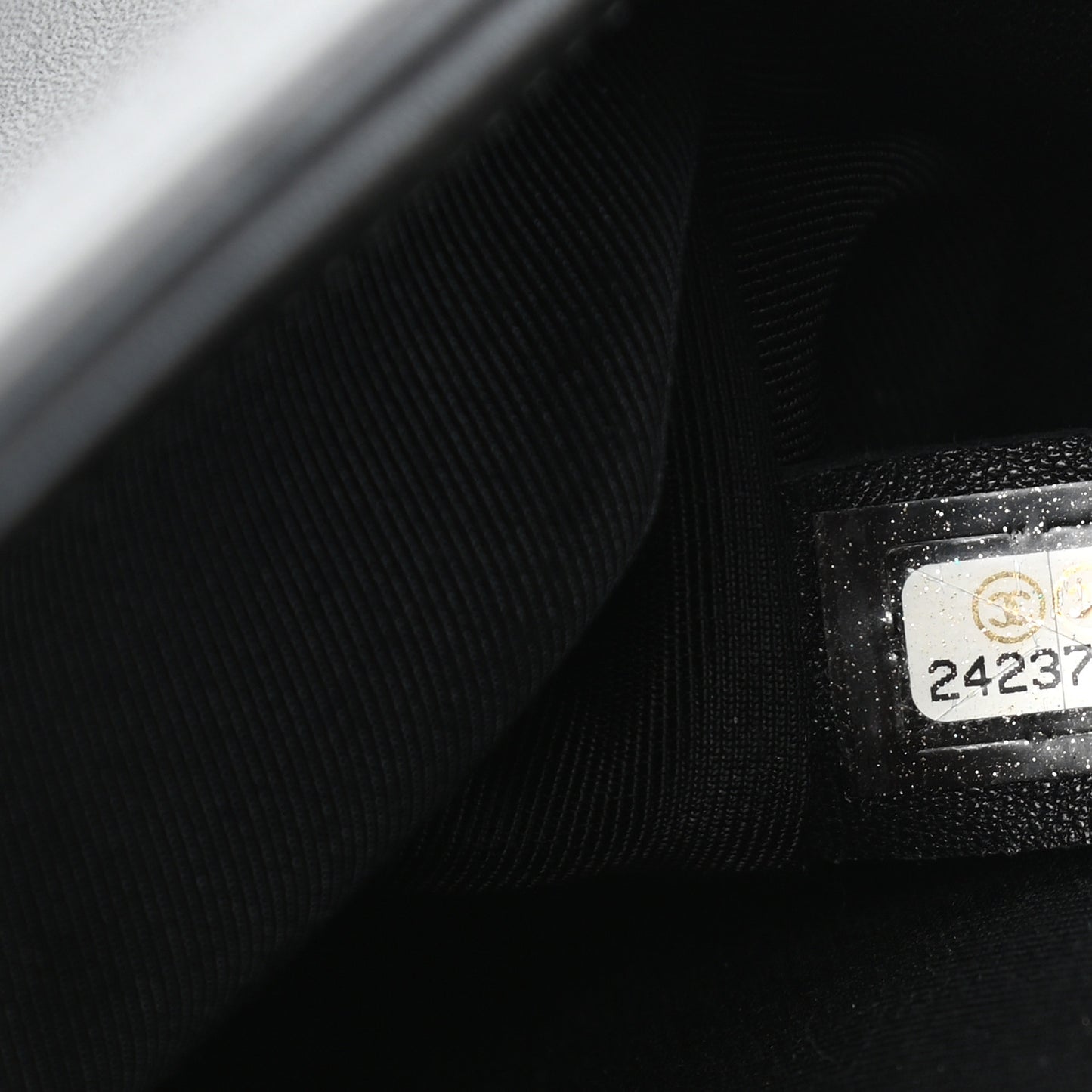 Calfskin Painted Chevron Embossed Medium Boy Flap Black