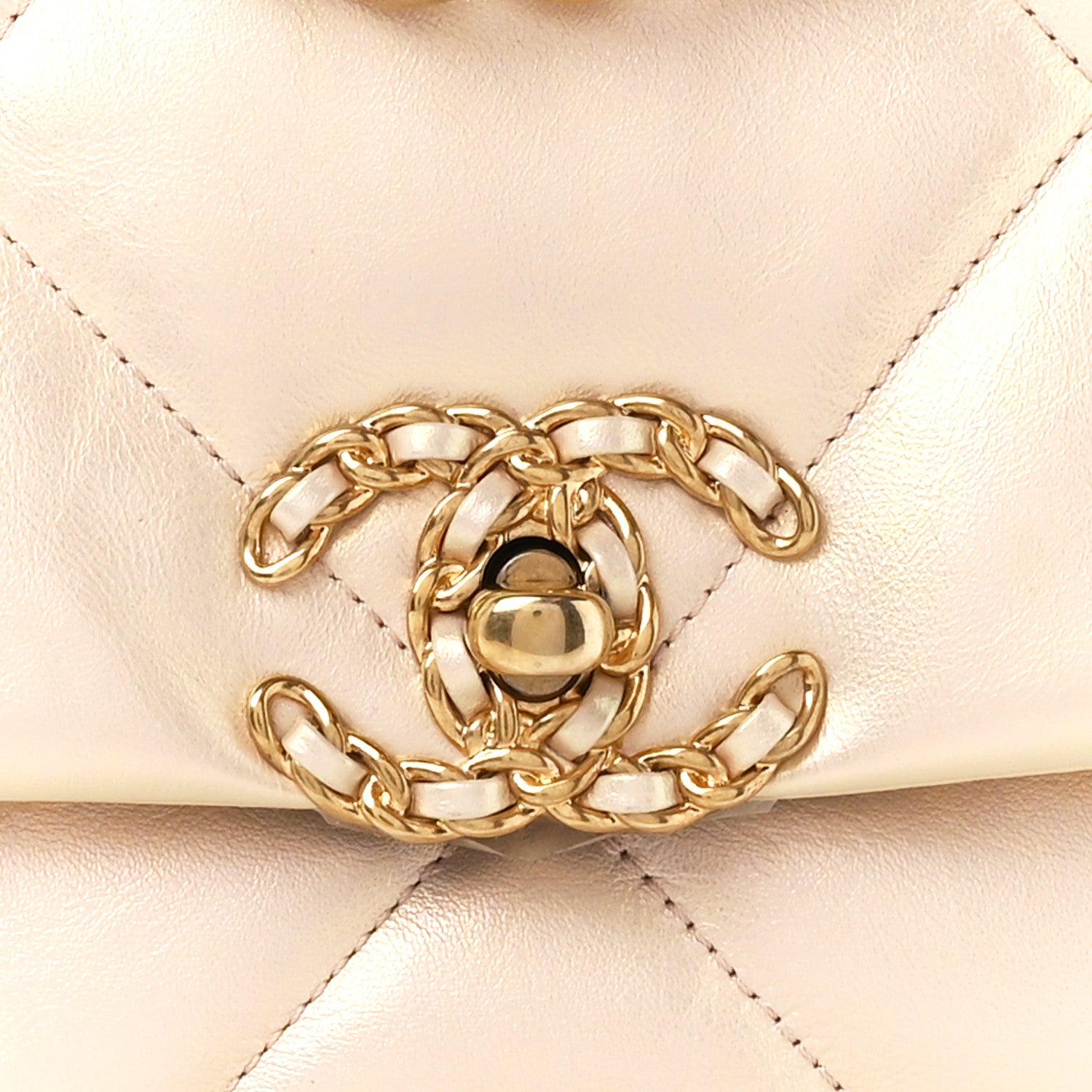 Chanel Iridescent Lambskin Quilted Medium Chanel 19 Flap Pink 8 of 10