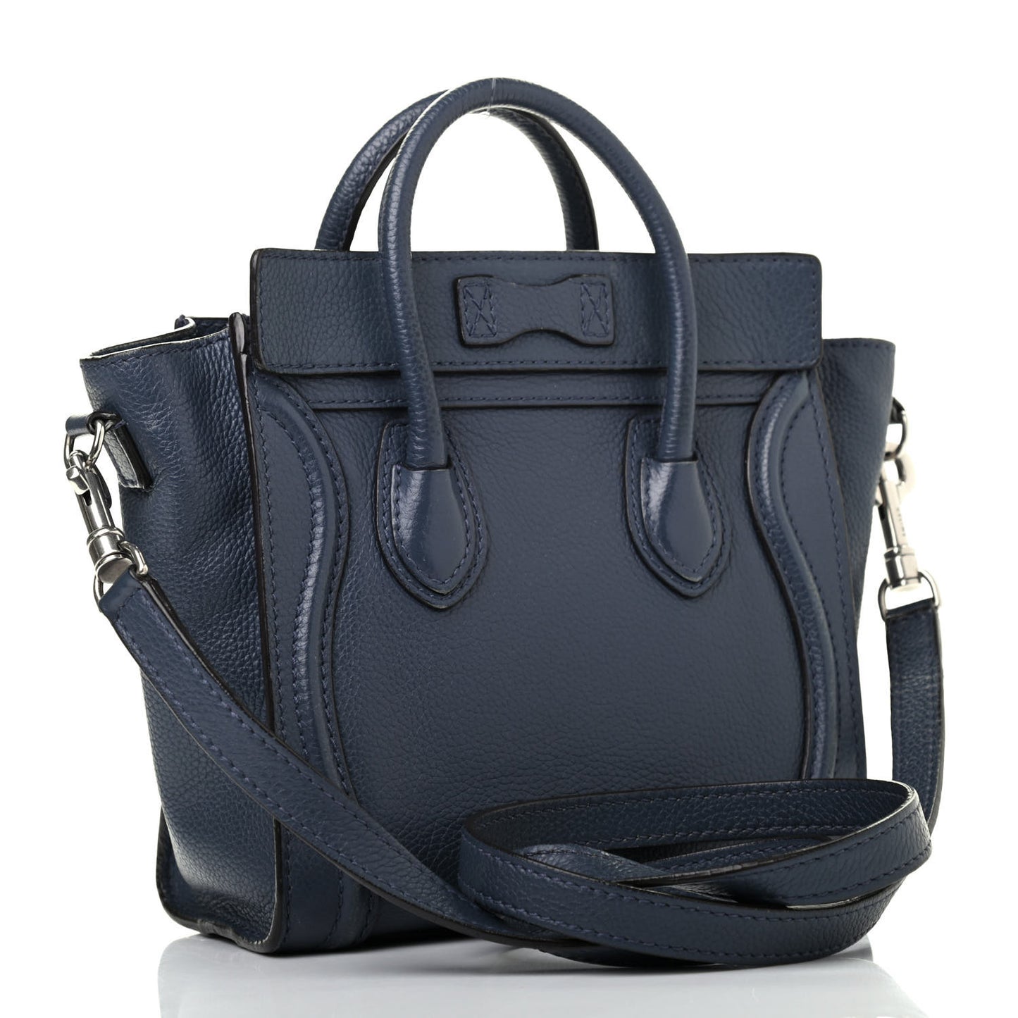Drummed Calfskin Nano Luggage Orage