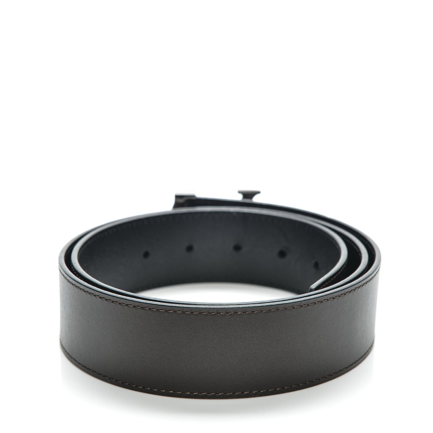 Calfskin 40mm LV Initiales Reversible Belt 90 36 Dark Brown Black