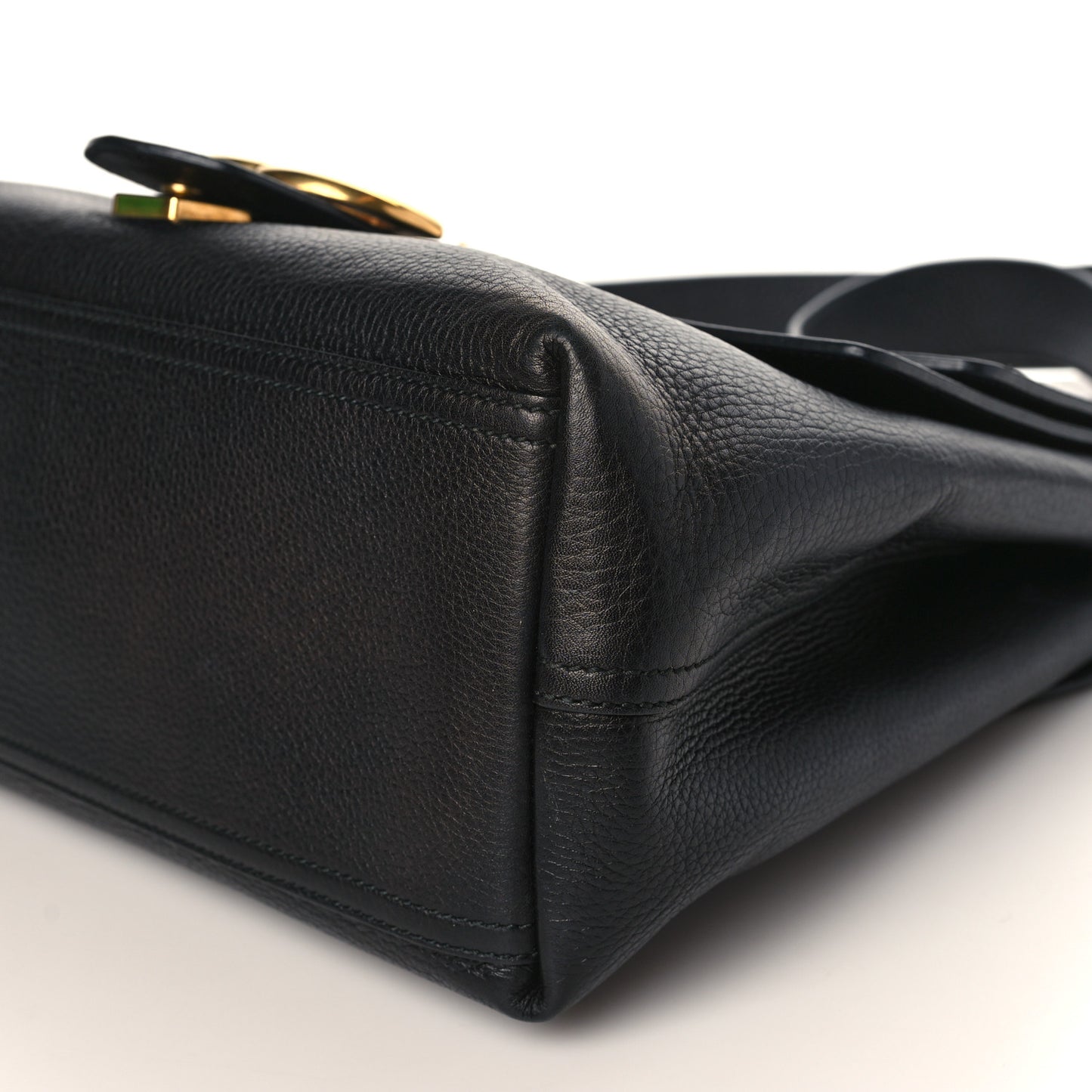 Calfskin Large GG Marmont Shoulder Bag Black