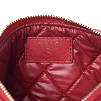 Chanel Lambskin Quilted Small Cosmetic Case Dark Pink 6 of 9