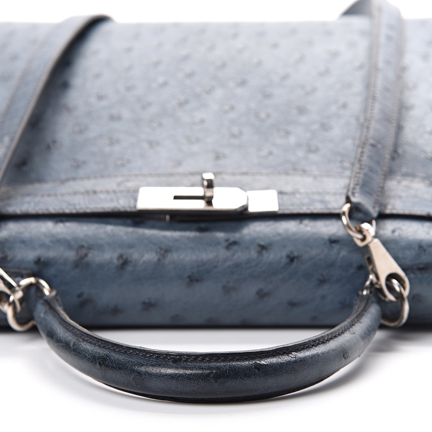 Hermes Ostrich Kelly Sellier 28 Bleu Roi 10 of 49
