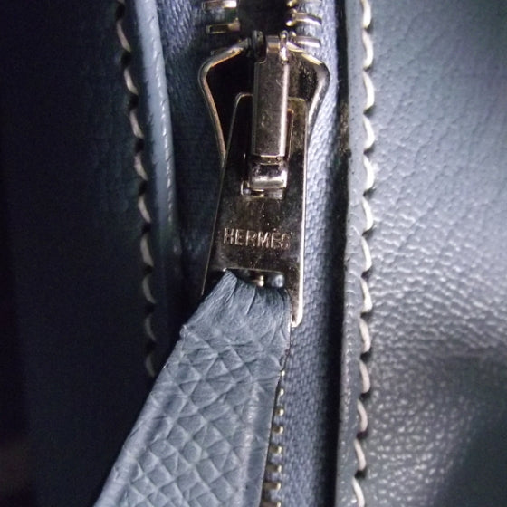 Hermes Epsom Birkin 35 Blue Jean 10 of 13