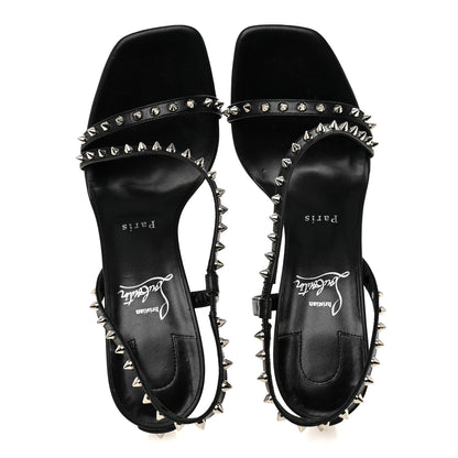 Christian Louboutin Nappa Rosa Condorapik 85 Spike Sandals 39 Black 2 of 7
