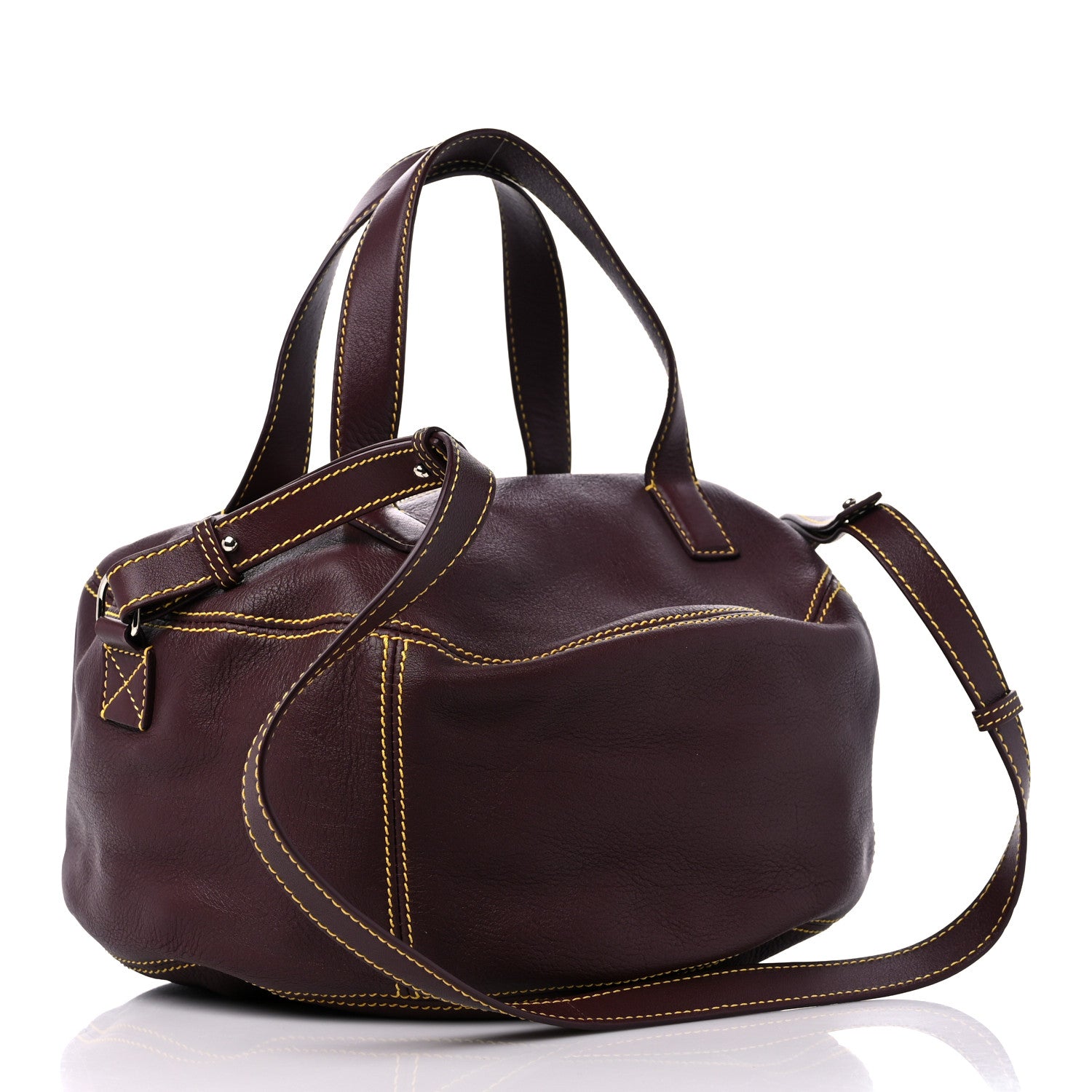 Balenciaga Calfskin Round Air Hobo Burgundy 3 of 10