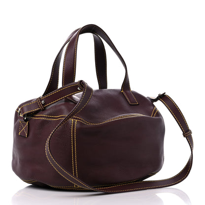 Balenciaga Calfskin Round Air Hobo Burgundy 3 of 10