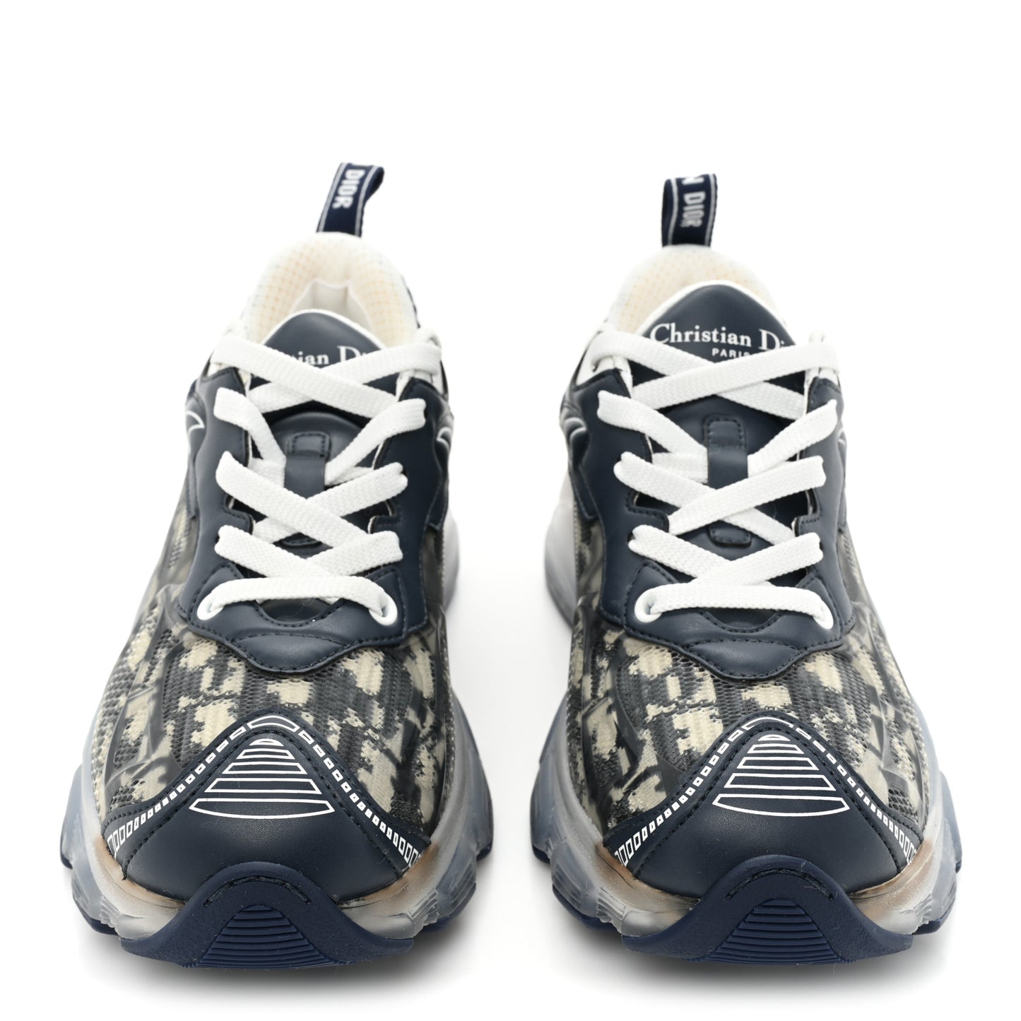 Technical Fabric Mesh Oblique Dior Vibe Sneakers 37 Deep Blue