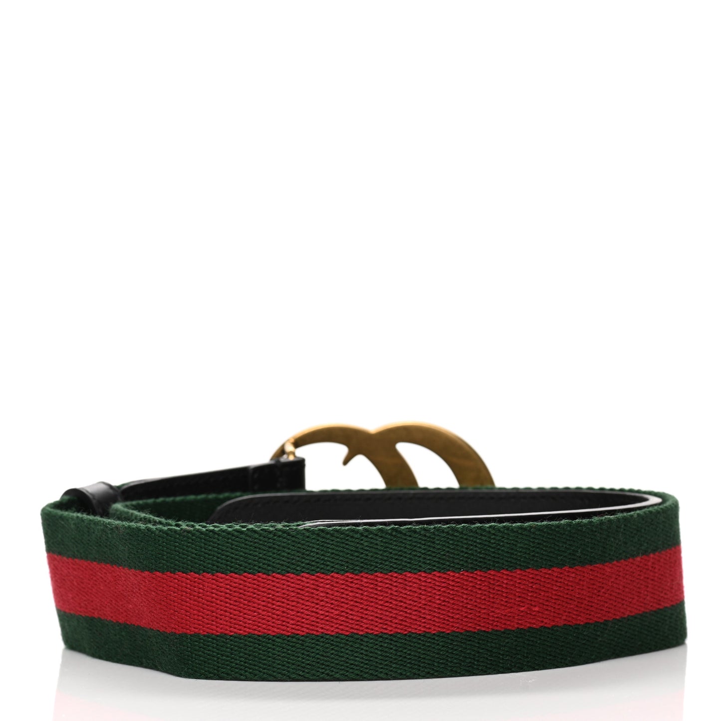 Nylon Calfskin Double G Web 40mm Belt 80 32 Green Red Black